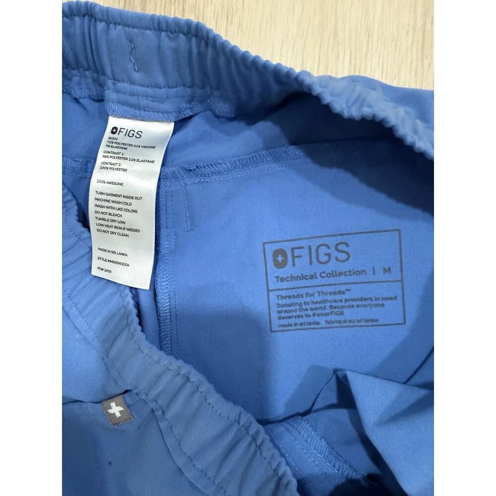 FIGS Men's Tansen Jogger Scrub Pants Size M Ciel Blue Top Size L - Picture 13 of 16